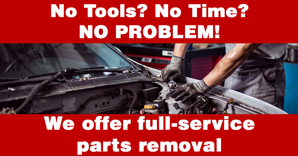 iPulluPull Auto Parts also offers FullService auto parts removal at